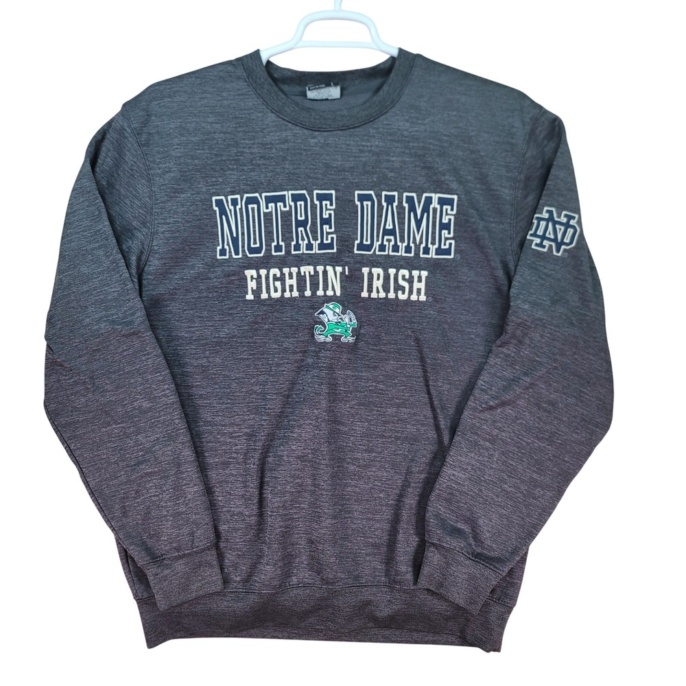 Notre Dame Fighting Irish Sweatshirt Mens L Gray Stadium Athletics Vintage Y2K